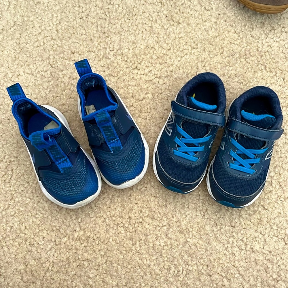 Blue sneakers - Nike and New Balance, Size 5C